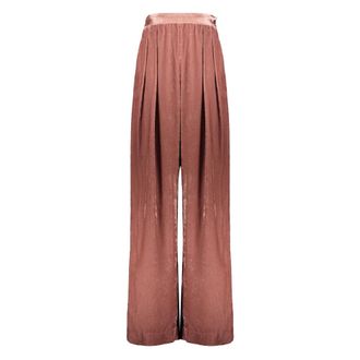 Fabiana Filippi Wide Trousers, female, Pink, XS, Pleated Corduroy Trousers