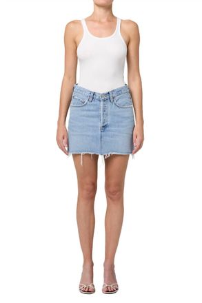 A Gold E V-Waist Mini Skirt In Force