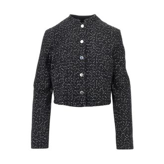 Emporio Armani Chaqueta Corta con Lentejuelas - Jackets - Mujer - Negro - XS