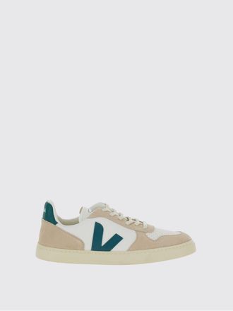 Veja V-10 Lace-Up Sneakers for Boys in Perforated Organic Leather