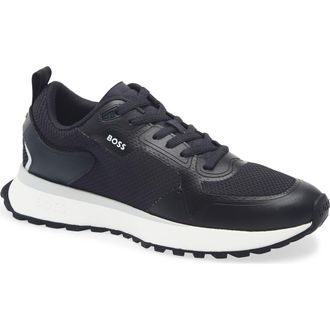 BOSS Jonah Running Shoe in Dark Blue at Nordstrom Rack, Size 12Us / 11Uk