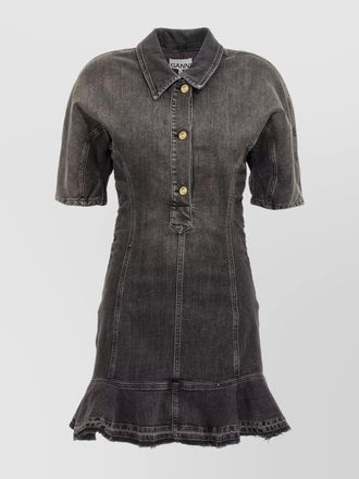 Ganni cotton mini dress