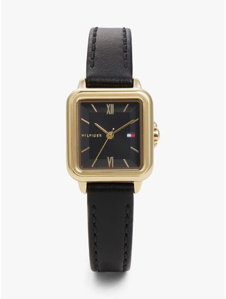 Tommy Hilfiger Womens 24MM Leather Strap Dress Watch - Black