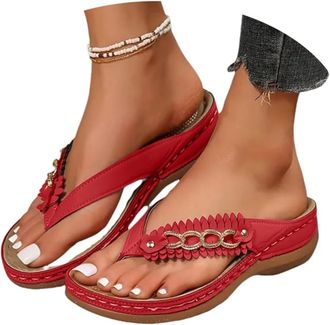 Generic Womens Sandals With Back Strap Comfortable Womens Fashion Orthotic Flip Flops Ladies Slip On Lightweight Athletic Thong Sandals With Comfortable Plant