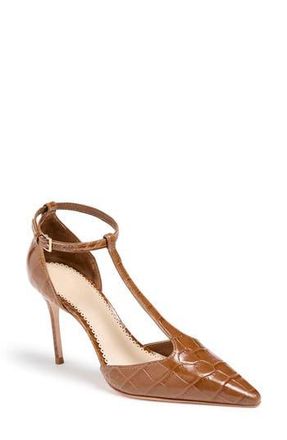 Cinq &agrave; Sept Clara T-Strap Pump in Toffee at Nordstrom Rack, Size 7.5Us / 37.5Eu