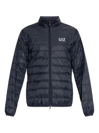 Emporio Armani quilted zip jacket - Blue