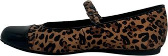 Jeffrey Campbell Womens Girlish Patent Leather Flats In Cheetah Black