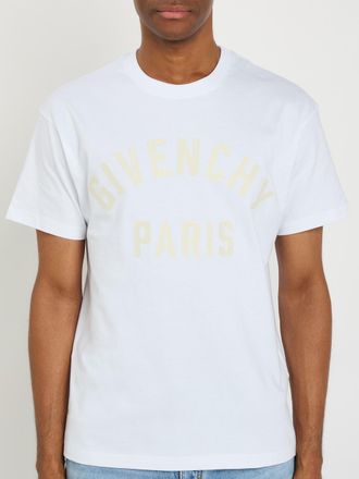 Givenchy Unisex Applique Logo T-Shirt in White Cotton - Size X-Large