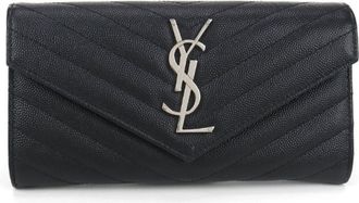 Saint Laurent Black Leather Coin Purse/Coin Case (Pre-Owned)