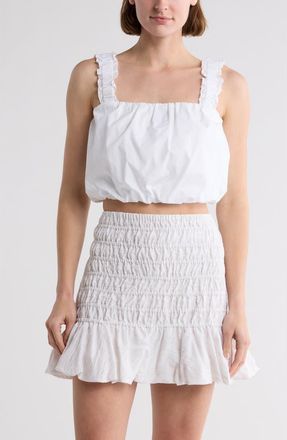 Leith Bubble Tank Top in White at Nordstrom Rack, Size X-Large