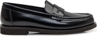 Brunello Cucinelli Black Leather Loafers