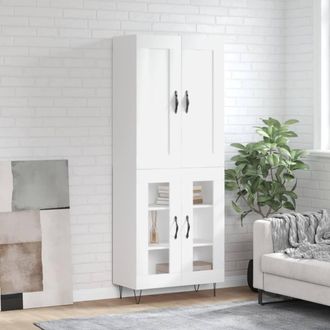 Berkfield Home Highboard White 69.5x34x180 cm Engineered Wood
