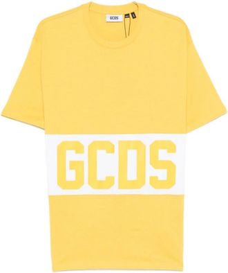 GCDS Logo T-shirt - Heren - T-shirts - Geel - M - Katoen - Tops