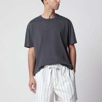 Tekla Black washed short-sleeve T-shirt