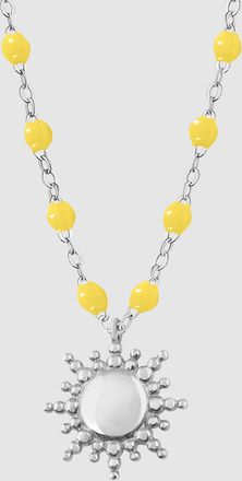 Gigi Clozeau Collier Soleil R&eacute;sine Or Blanc
