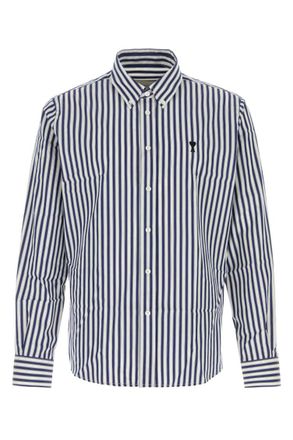 Ami Royal Blue Stripes Shirt