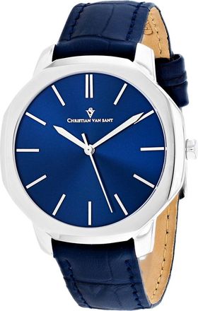 Christian Van Sant Mens Octavius Slim Blue Dial Watch