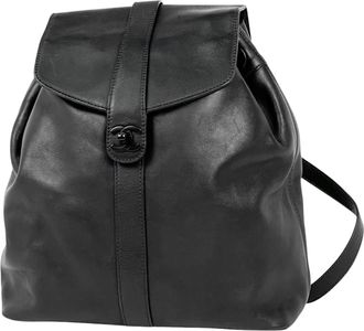 Chanel Black Leather Backpack (Pre-Owned)