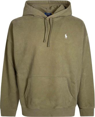 Polo Ralph Lauren Hoodies & sweatvesten, Heren, Groen, M, Katoen, Lspohood M2 Long Sleeve Knit
