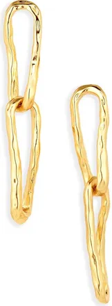 Karine Sultan Organic Links Linear Drop Earrings in Gold at Nordstrom