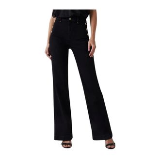 Guess Wide Jeans - - Jeans - Donna - Nero - W26 L34