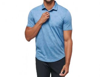 Travis Mathew Warmer Tides Scoop Polo Shirt In Coronet