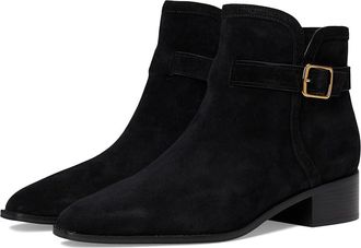 Cole Haan Norella Buckle Boots Womens Boots Black Suede : 10.5 B - Medium, Leather