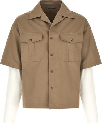 Balenciaga Beige Double Layer Shirt