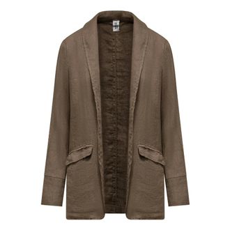 Bomboogie Blazer de Lino y Lona - Jackets - Mujer - Marr&oacute;n - L