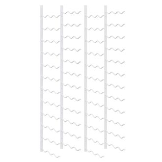 vidaXL Vidaxl - Botellero De Pared Para 36 Botellas 2 Unidades Hierro Blanco
