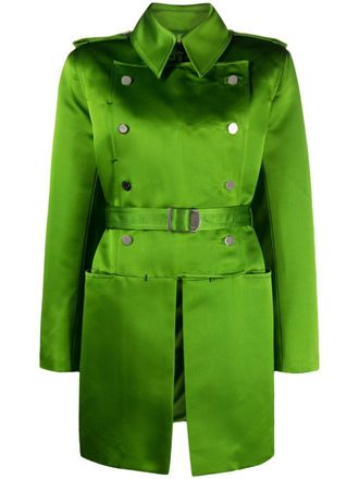 Tom Ford Cappotto doppiopetto con cintura - Verde