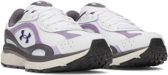 Under Armour UA Tech Runner Sneaker in White /Purple Luxe at Nordstrom, Size 10.5