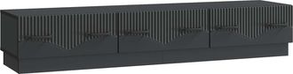 vidaXL Mueble De Tv Negro 147 X 34,5 X 27 Cm Madera De Ingenier&iacute;a Vidaxl