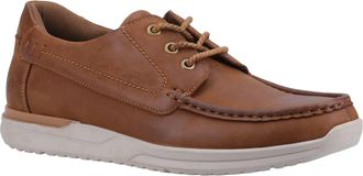 Hush Puppies Howard Leather Mens Tan Lace-Up Shoes material_leather1 - Size UK 9