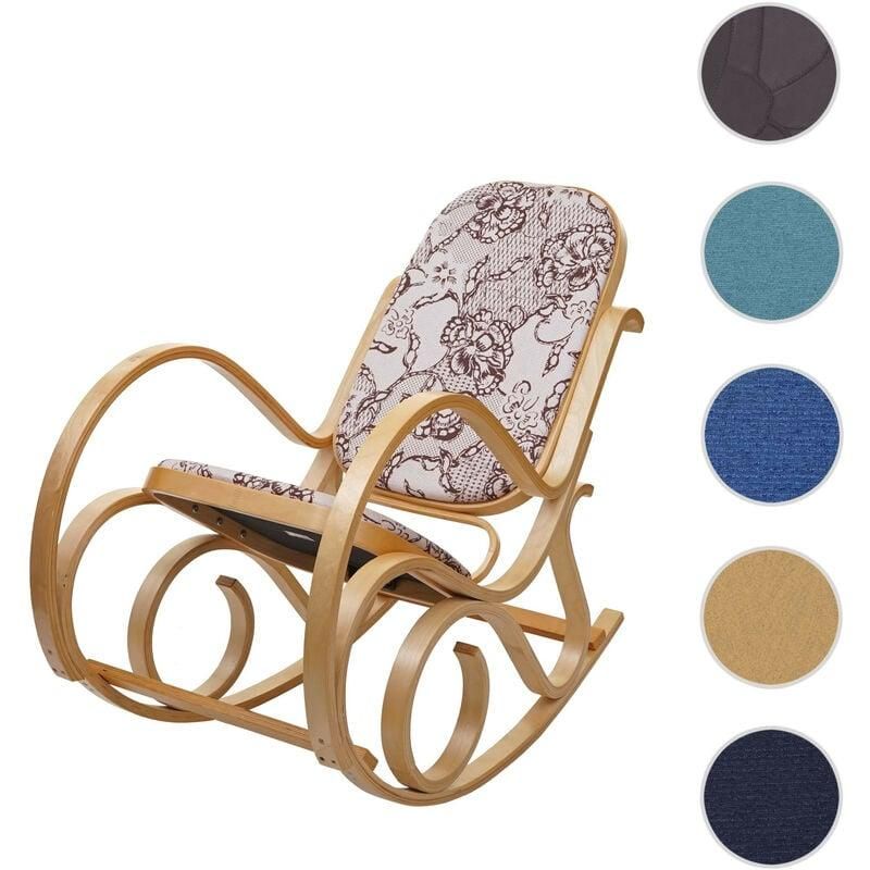 Fauteuil à Bascule Rembourré Dossier Réglable - Chaise Relaxation Salon Et Chambre