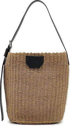 AllSaints Alba Paper Shoulder Bag Shoulder Womens Handbags Biscuit Brown, Leather