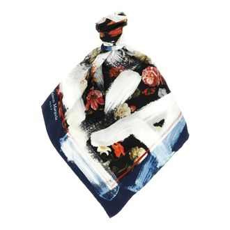 Maison Margiela Flowers Silk Foulard Square 44 - female - Maison Margiela - Silk Scarves - Multicolor - ONE SIZE - Accessories