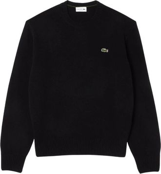 Lacoste Wool Crew Neck Sweater - Heren - Ronde hals truien - Zwart - XL - Wol - Truien & Vesten