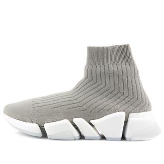 Balenciaga (WMNS) Balenciaga Speed 2.0 Trainers Rib-Knit Light Grey 654045W2D811391