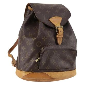 Louis Vuitton Pre-owned Backpacks, female, Brown, Size: ONE SIZE Pre-owned Canvas Backpack