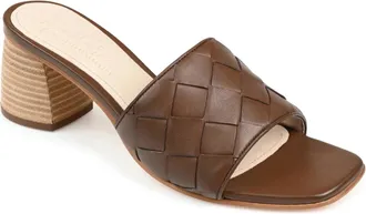 Journee Collection Kellee Sandals Womens Brown Square Toe Block Heel ZAP2276
