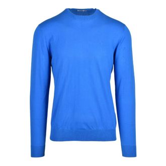 Paolo Pecora Truien & Vesten, Heren, Blauw, L, Katoen, Maglioncino Girocollo