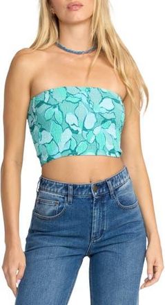 Billabong Keep It Simple Smocked Tube Top in Blue Bird at Nordstrom Rack, Size Medium