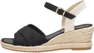 Tamaris Sandalen Touwzool - Dames - Sleehakken - Zwart - 37 EU - Schoenen
