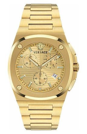 Versace Tolomeo Chronograph Bracelet Watch, 40mm in Ip Yellow Gold at Nordstrom