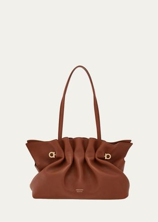 Ferragamo Piercing Medium Leather Shoulder Bag