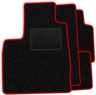 OEM [blm]bg082 Rojo - Juego De Alfombrillas De Terciopelo Para Ssangyong Rodius I 7 Plazas 2005-2013 - Acabado Rojo