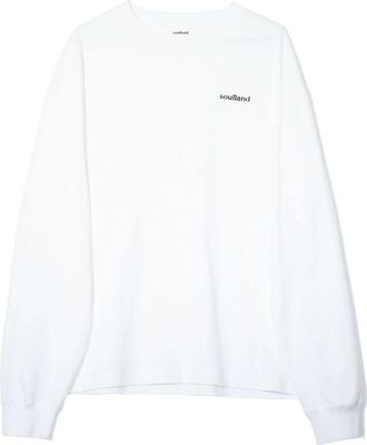 Soulland Mini Blur L/S T-shirt - Dames - Longsleeves - Wit - L/Xl - Katoen - Tops
