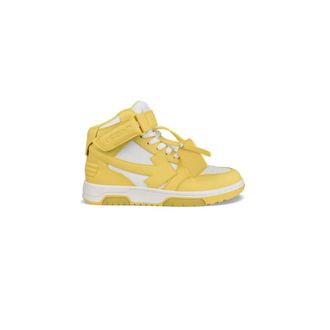 Off-white Schoenen, Heren, Geel, 43 EU, Leer, Out Of Office High-top Sneakers