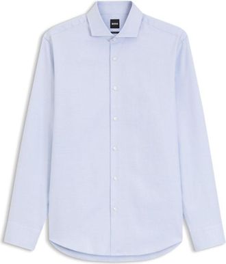 BOSS Regular-fit dress shirt in structured cotton